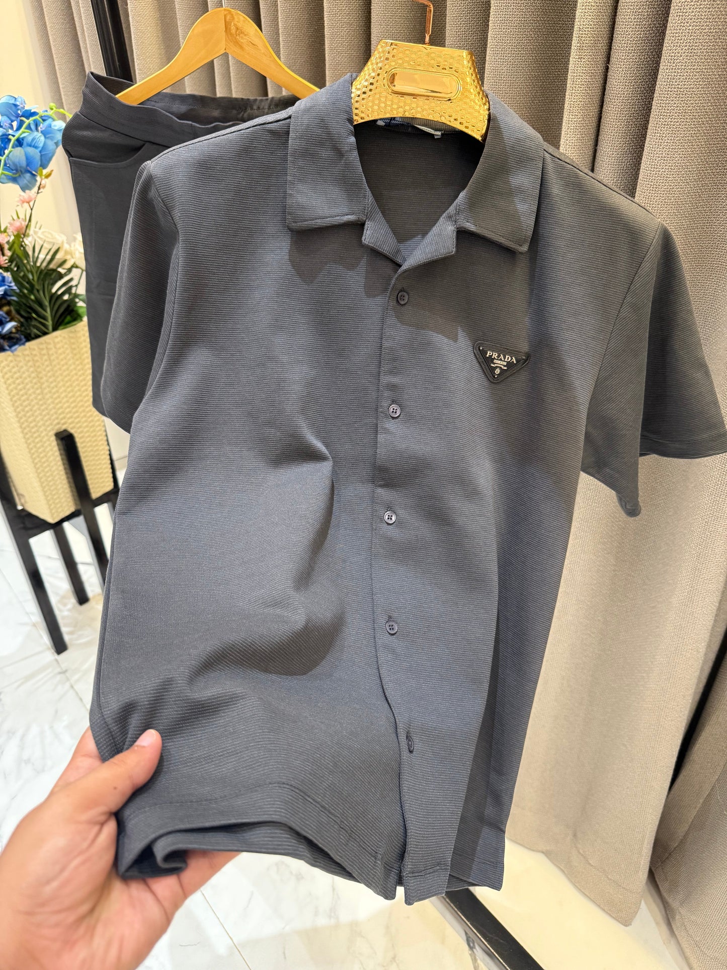 PRADA CHARCOAL GREY CORD SET P1