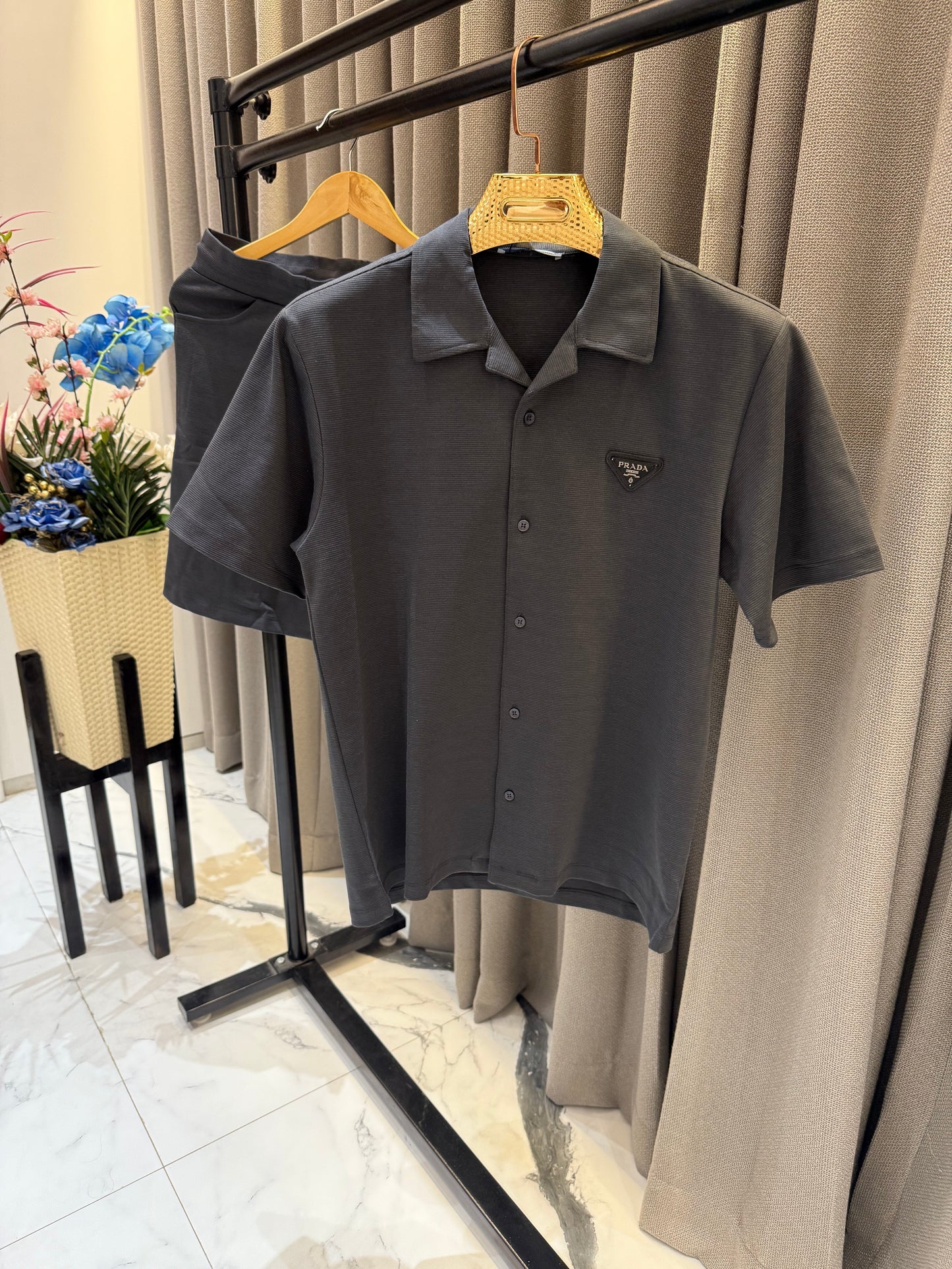 PRADA CHARCOAL GREY CORD SET P1