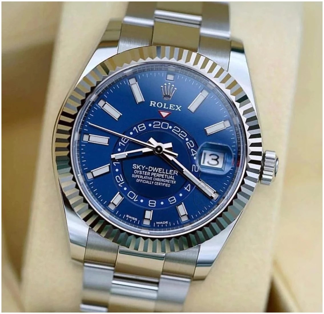 ROLEX SKY DWELLER - SILVER Blue