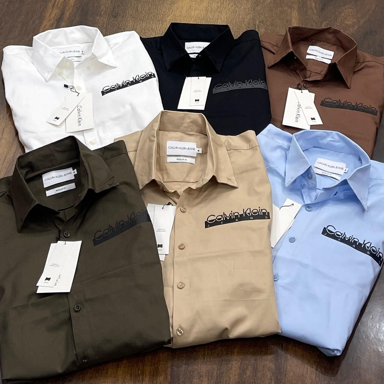 CALVIN KLEIN OLIVE SHIRT C1